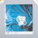 Scrapbooking paper "Blue paint stains" density 180 g 15.5x17 cm