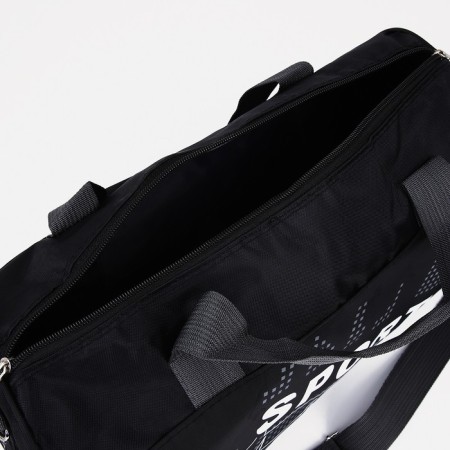 Sports bag with lightning, long belt, black color-2