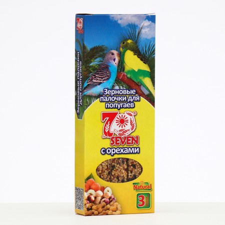 Seven Seeds sticks for parrots, nuts, 3 pcs, 90 g-8