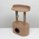 House for cats with a claw, with an oval shelf, 54 x 34 x 80 cm, felt, jute, brown
