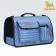 Bag - carrying for animals "strips" with organizer, blue, size L, 53 x 27 x 47 cm