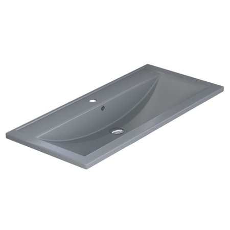 Sink uperwood Foster Quartz 100 cm, quartz, gray matte, concrete-3