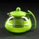 Glass teapot “brightness”, 750 ml, with metal sieve, matte, mix color