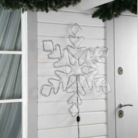 LED figure "Snowflake", 95 cm, Duralight, 216 LED, 220 V, flicker, glow of blue/white-1
