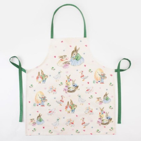 Apron Ethel "Easter hares" 60x70 cm, 100% HL, sarzha 190 g/m2-1