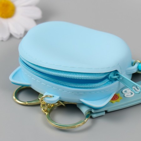 A keychain wallet with a carbine, strap silicone "Lunar kitten" 3.2x8.3x7.3 cm-3