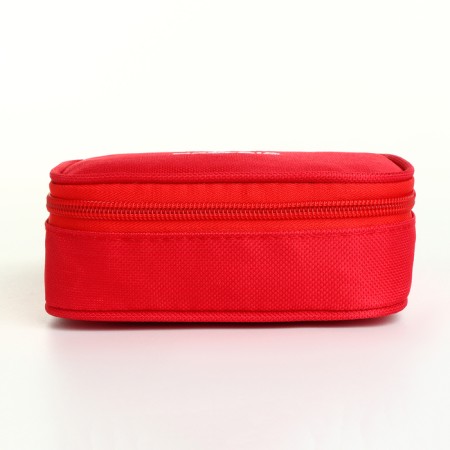 Cosmetic bag with lightning, red color-1