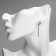 Earrings with rhinestones Xuping pride, white color in silver