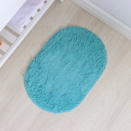 Bath and toilet rug “fluffy”, 40 × 60 cm, blue color-4