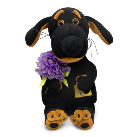 Soft toy "Baby Vaxon", with a bouquet, 19 cm