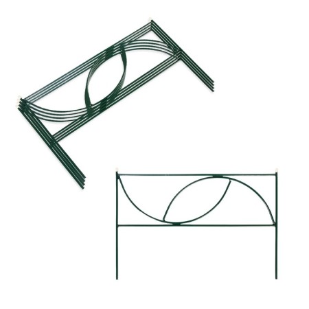 Decorative fence, 45 × 335 cm, 5 sections, metal, "lobe"-7