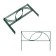 Decorative fence, 45 × 335 cm, 5 sections, metal, "lobe"