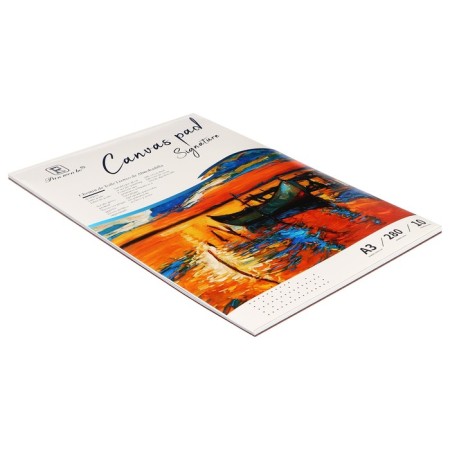 Альбом для рисования, холсты грунтованные, А3, 10 листов, плотность 280г/м,для акрила и масла-1