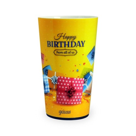 GAUSS light glass, turning on from the drink, the LCUP Birthday, 3XLR44 LED model