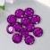 Buttons plastic for creativity 2 punctures "Kant Rhin" set 12 pcs violet d = 1.7 cm