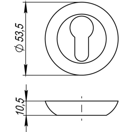 Punto et tl sn/cp-3 cylinder lining, matte chromium/chrome color-1