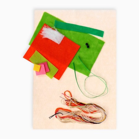 Set for creating a toy made of felt+coloring "Bunny love"-2