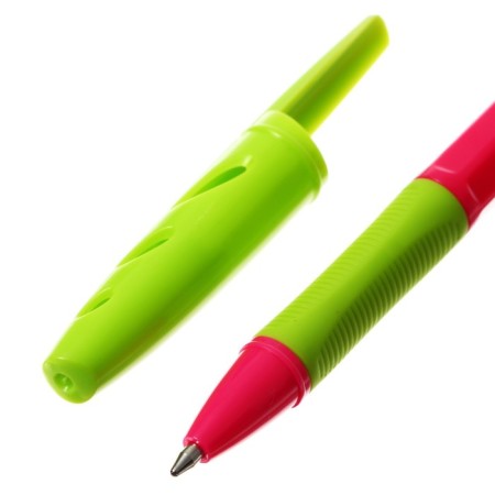 Ballpoint handle Berlingo "Tribase Grip Fuze", 0.7 mm, flu, blue, mix-4