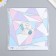Scrapbooking paper bilateral gold "Triangles" density 180 g 15.5x17 cm