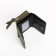 Women's wallet on the button, green color