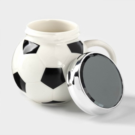 Ceramic mug with a foot ball cover, 380 ml-1