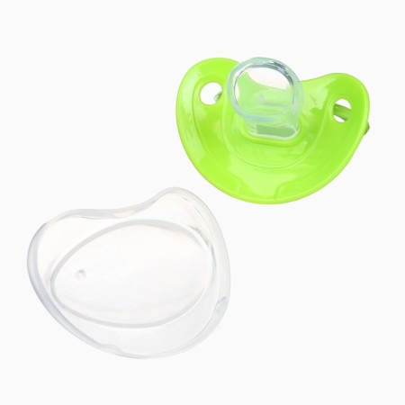 Dummy orthodontist., With a cap and a holder, from 0 months, the color is green / blue-9
