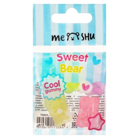 Set of Erasers Meshu "Candy Bear" 5 pieces, PVC, 20*15*9mm-3