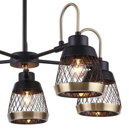 Entresol chandelier, 5x40W E14, black color-2