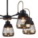 Entresol chandelier, 5x40W E14, black color