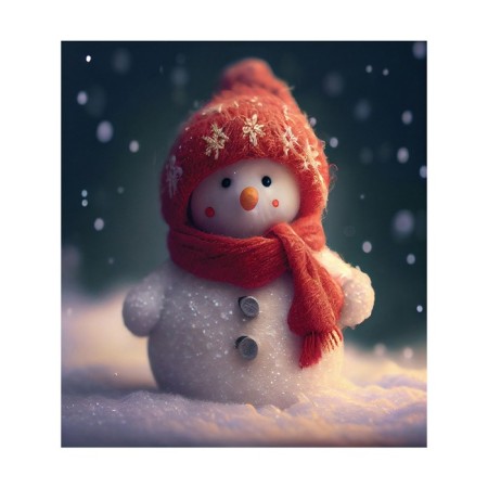 A set of napkins for setting the Snowman table, rectangular, size 32x46 cm, 4 pcs-2