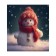 A set of napkins for setting the Snowman table, rectangular, size 32x46 cm, 4 pcs