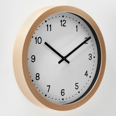 Watch walls, series: classic, discrete move, d-28 cm, gold-1