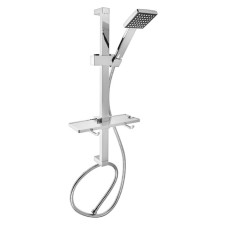 Soul for the shower Zein H04, square, stand. soap dish and holder, hose 150 cm, watering can, chrome 97549