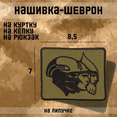 Satter-Shevron "Defenders" with Velcro, 8.5 x 7 cm