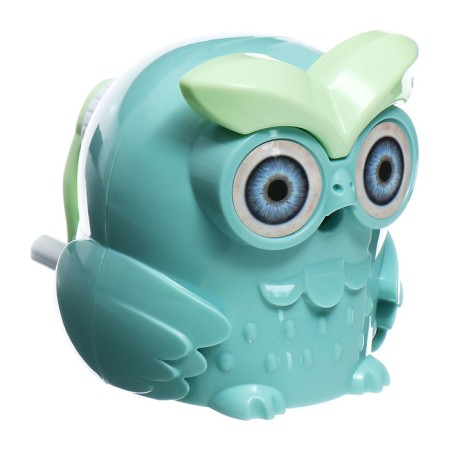 Mechanical sharpener with container owl green