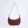 Baget bag with zipper, brown color