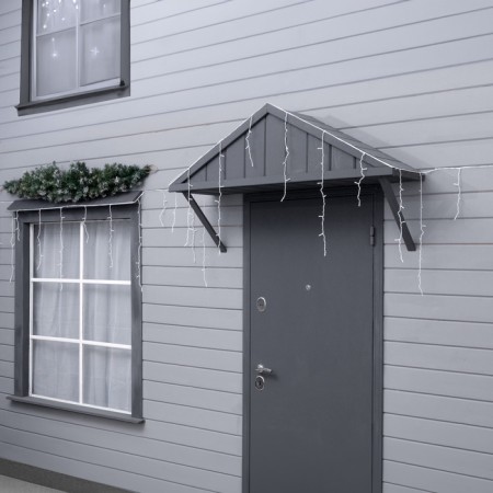 Garland "fringe" 12 × 0.7 m, IP44, UMS, white thread, 240 LED, glow warm white, 220 V-1