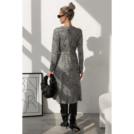 Women's dress, size 42, gray color-1