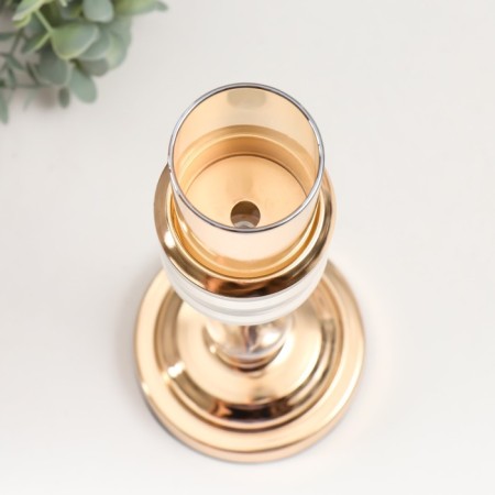 Summary metal per 1 candle "Transparency" gold 36x12x12 cm-2