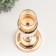 Summary metal per 1 candle "Transparency" gold 36x12x12 cm
