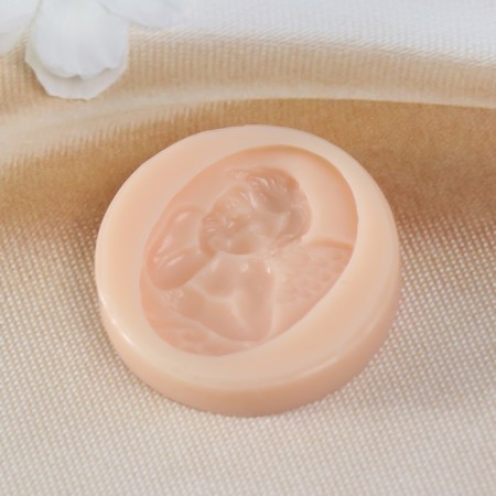 Mold Silicon "Angel in Oval" 3.9x2.9x0.5 cm-2