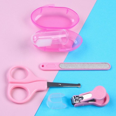 Manicure children's set "for baby", 4 subjects: scissors, knipser, saw, brush-2