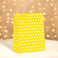 Crafts package, yellow in white peas, 27 x 21 x 11 cm