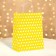Crafts package, yellow in white peas, 27 x 21 x 11 cm