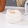 A candle made of soy wax in the Kashpo "Wave", 9x6 cm, white