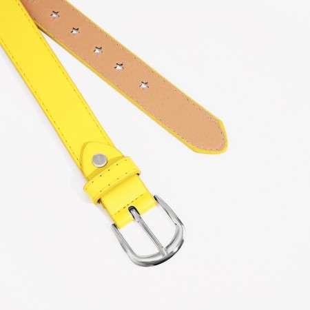 Building belt, width 2.3 cm, screw, buckle metal, yellow color-1