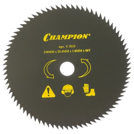 CHAMPION C5112 trimmer knife, with acute -angled teeth, 80 teeth, 230x25.4 mm