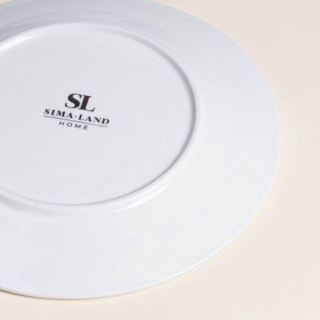 Set of porcelain plates SL Home "Vintage Frank", D = 22 cm, white color-6