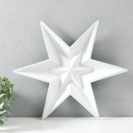 Figure "Star in the Star" Small Green Metallic Metal, half, 34x39 cm-4