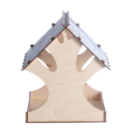 Bird bird feeder "Bright Birds", with a print, 24 × 24 × 27 cm-1
